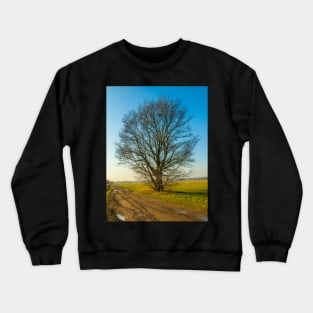 lonely tree on the meadow Crewneck Sweatshirt